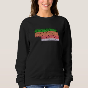 Sudadera Pescado de trucha arco iris Mapa de pesca de mosca