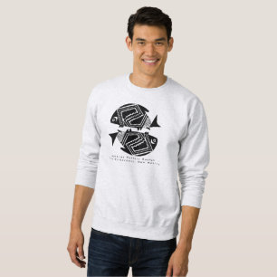 Sudadera Pescado doble, camiseta de diseño de alfarería de 