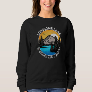 Sudadera Pescado en bote Camping Lakeview Lago Solitario