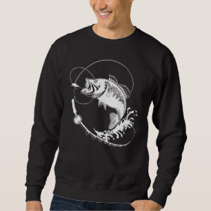 Sudadera Pescado En La Pesca Rod Retro Guay Papá Pescando T