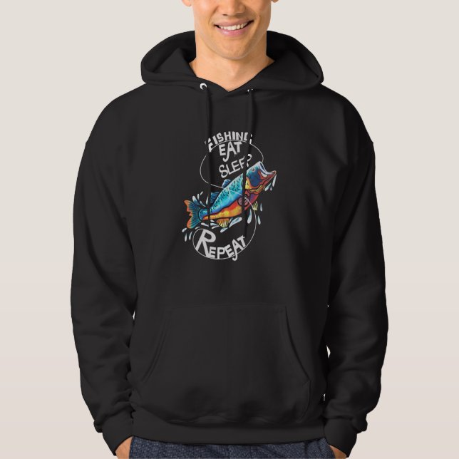 Sudadera Pescado en suspensión de pesca (Anverso)