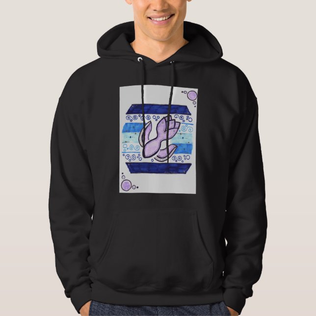 Sudadera Pescado En Un Mar Azul (Anverso)
