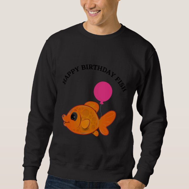 Sudadera Pescado feliz cumpleaños (Anverso)