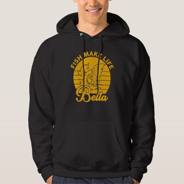 Sudadera Pescado Make Life Betta Pescador Diversión (Anverso)