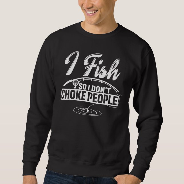 Sudadera Pescado para no asfixiar a la gente que dice pesca (Anverso)