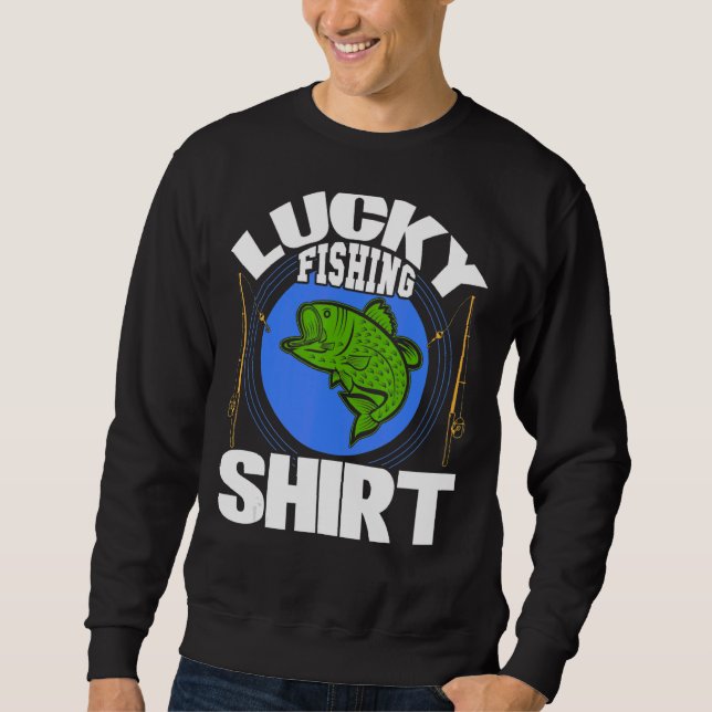 Sudadera Pescado pescador con suerte (Anverso)