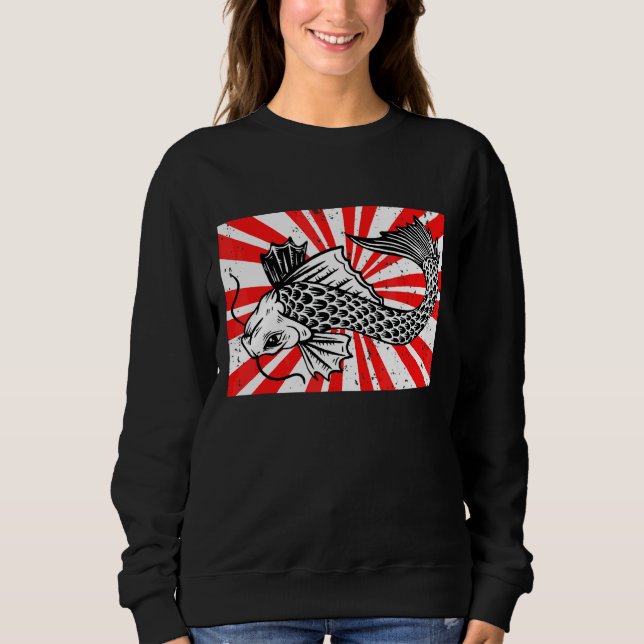 Sudadera Pescado retro japonés Koi Carp (Anverso)