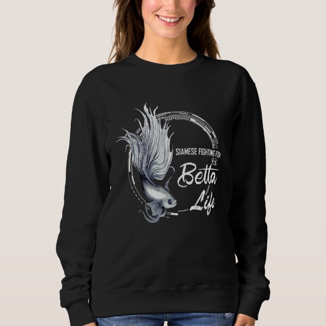 Sudadera Pescado Siamés Betta Life Betta Fish Aquari (Anverso)