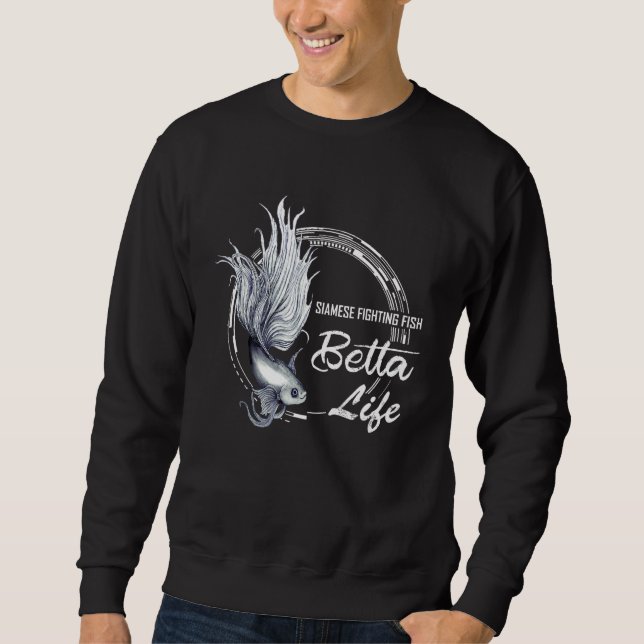 Sudadera Pescado Siamés Betta Life Betta Fish Aquari (Anverso)