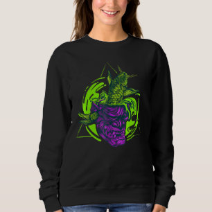 Sudadera Pescado Verde Koi Pescado Colorido Japón