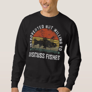 Sudadera Pescado Vintage de pesca introvertido
