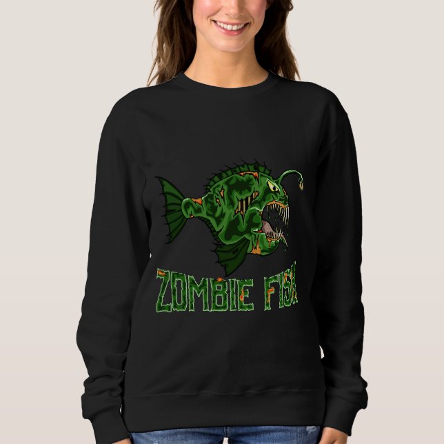 Sudadera Pescado zombi Pescado de Halloween Pesca (Anverso)