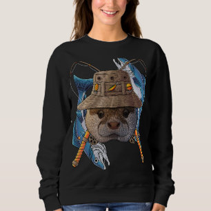 Sudadera Pescador al aire libre Pescador Animal Cute Fly Fi
