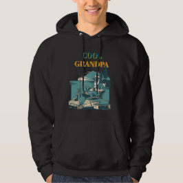 Sudadera Pescador Antiguo En El Muelle Diseño Retro De Pesc