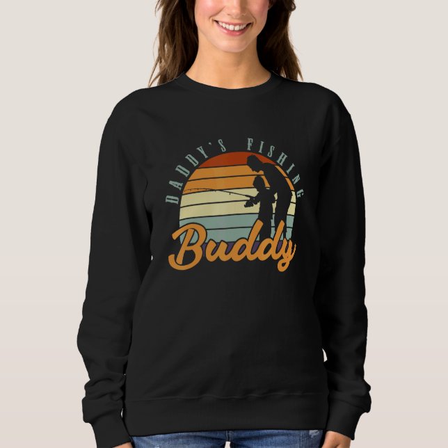 Sudadera Pescador Budista Hijo Padre Padre Día Retro (Anverso)