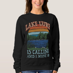 Sudadera Pescador Camping Lago Retro Vacacional L