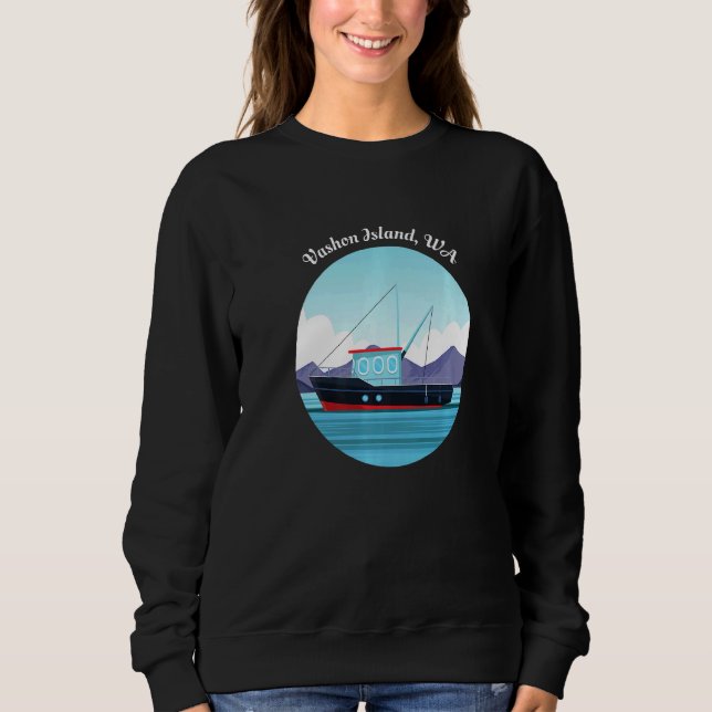 Sudadera Pescador de barcos de pesca de la isla de Vashon,  (Anverso)