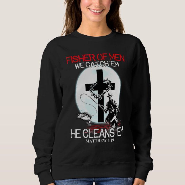 Sudadera Pescador De Hombres Que Los Atrapamos. (Anverso)