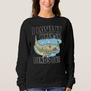 Sudadera Pescador De La Pesca De Cerdo Me Encanta Cuando Se