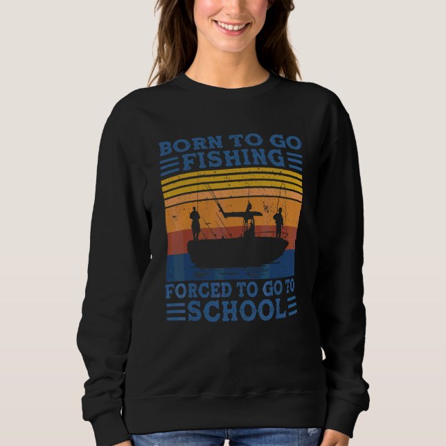 Sudadera Pescador De Pesca Nacido Para Pescar (Anverso)