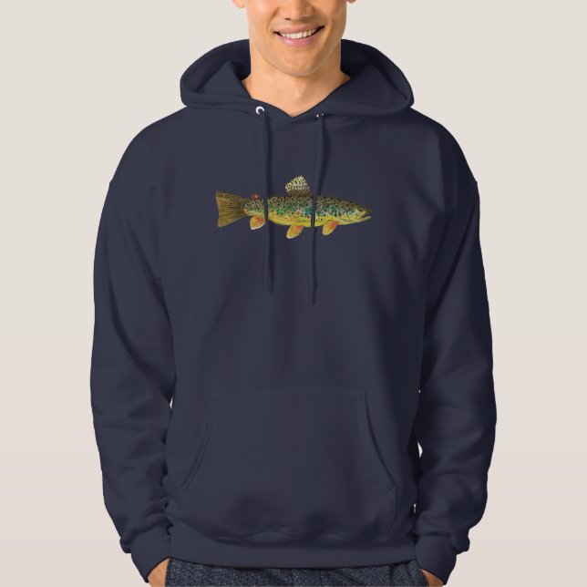 Sudadera Pescador de truchas marrones (Anverso)