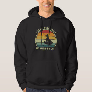 Sudadera Pescador no puedo trabajar hoy mi brazo está enyes