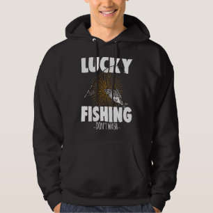 Sudadera Pescador Pescador Con Suerte Pesca No Lavar