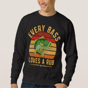 Sudadera Pescador Pun Vintage Largemouth Bass Papá
