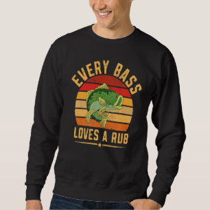 Sudadera Pescador Pun Vintage Largemouth Bass Papá