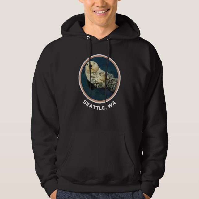 Sudadera Pescador residente de Cute Otter Seattle Wa (Anverso)