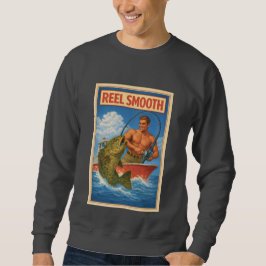 Sudadera Pescador Retro Suave de Caña Náutico Salado Pesca