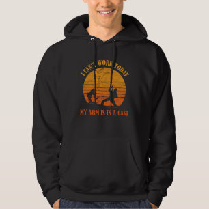 Sudadera Pescador Vintage No Puedo Trabajar Hoy Mi Brazo Es