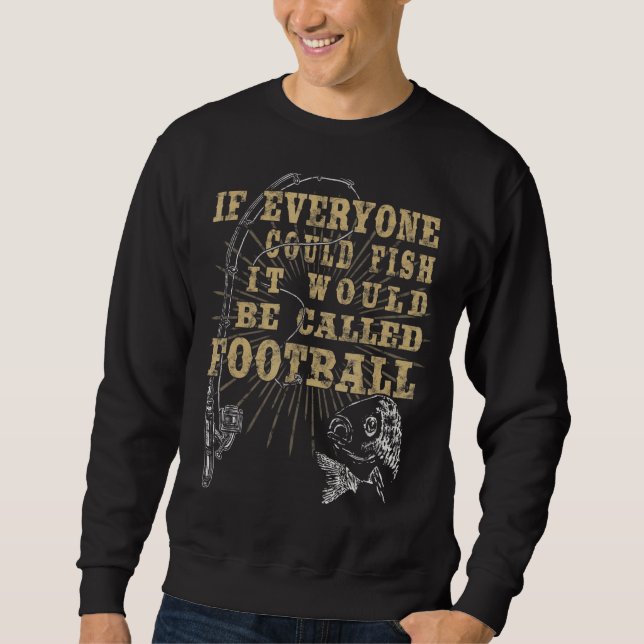 Sudadera Pescadores masculinos cazan peces con suerte (Anverso)