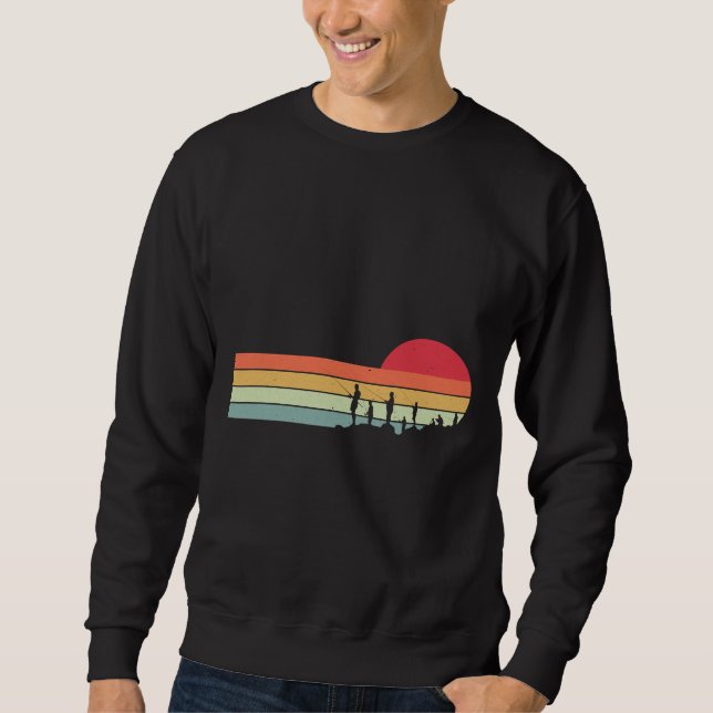 Sudadera Pescadores Pescando Al Estilo Retro Del Lago (Anverso)