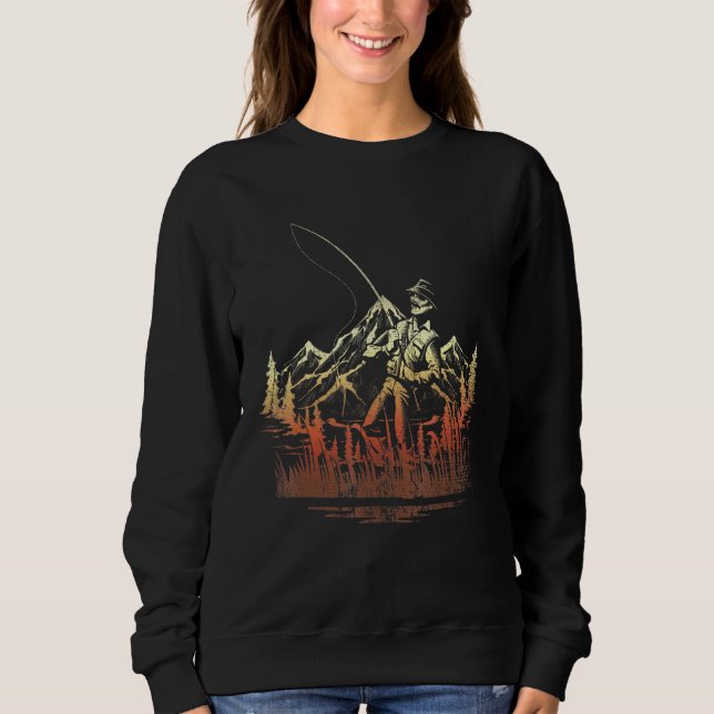 Sudadera Pescadores Retro Padres Día Hobby Lago Fishin (Anverso)