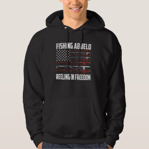 Sudadera Pescando Abuelo 4 De Julio Bandera Estadounidense 