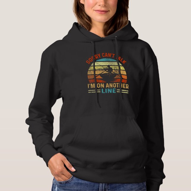 Sudadera Pescando Lo Siento No Puedo Hablar De Mi En Otra L (Anverso)
