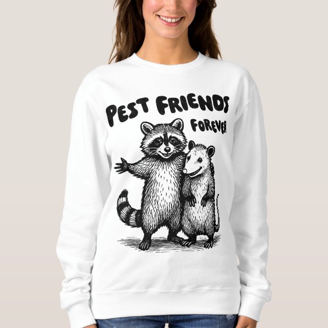 Sudadera Pest Friends Forever Black Print (Anverso)