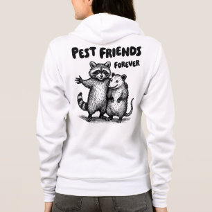 Sudadera Pest Friends Forever Black Print Front & Back