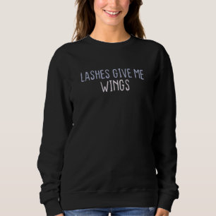Sudadera Pestañas con dicho coloreado gráfico Me dan alas