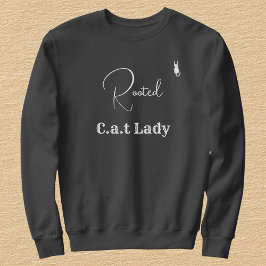 Sudadera Pet Lover Customize Dark Grey White Script Cat Mom
