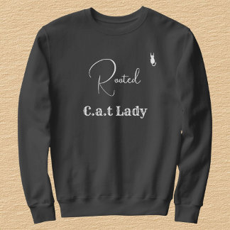 Sudadera Pet Lover Customize Dark Grey White Script Cat Mom