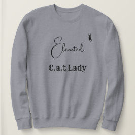 Sudadera Pet Lover Grey And Black Script Cat Mom Customized