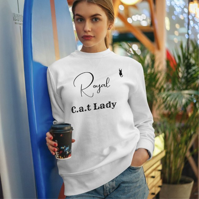Sudadera Pet Lover White And Black Script Cat Mom Customize (Subido por el creador)