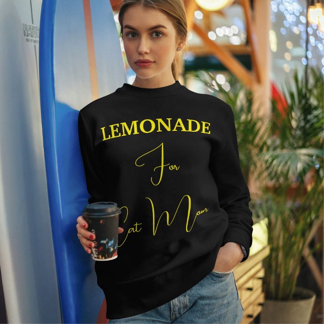 Sudadera Pet Lover Yellow Script Cat Mom Customized Black (Subido por el creador)