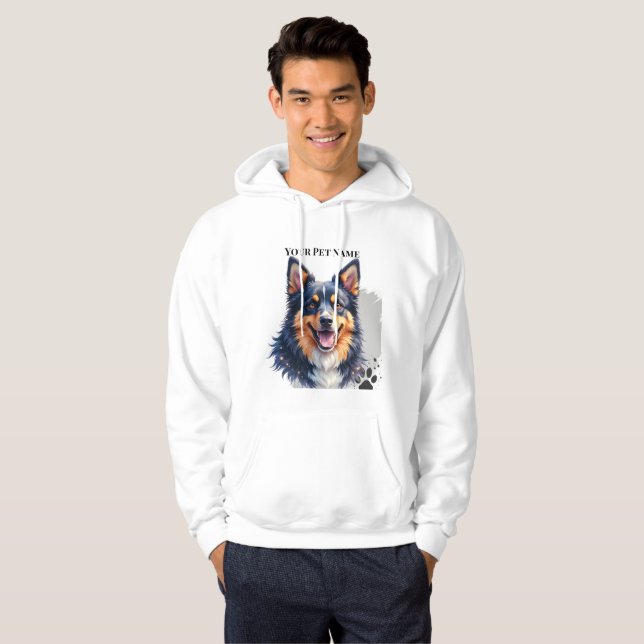 Sudadera Pet’s Simple Modern Name & Photo Custom Design (Anverso completo)