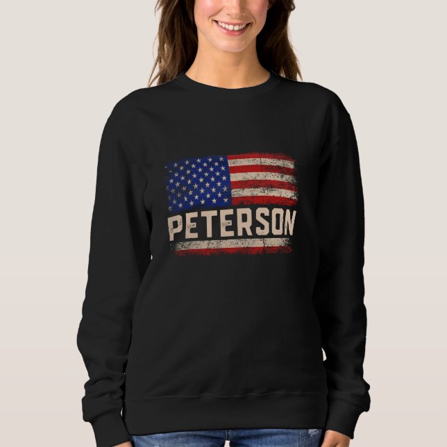Sudadera Peterson Apellido Shirt Peterson Nombre Fl Estadou (Anverso)