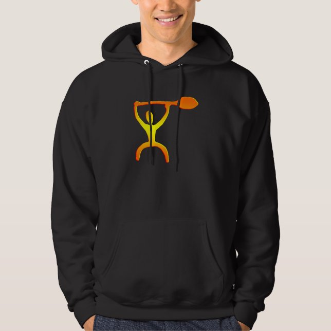 Sudadera Petroglifo hawaiano del hombre de la paleta (Anverso)