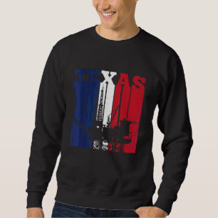 Sudadera Petróleo Rig Texas Bandera Oleícola Oleícola