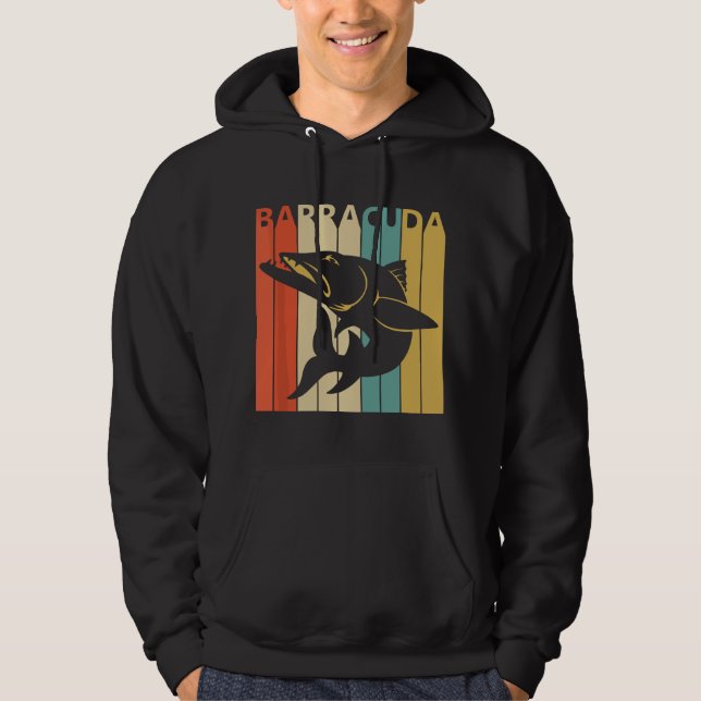 Sudadera Pez Barracuda Animal Salvaje Vintage (Anverso)